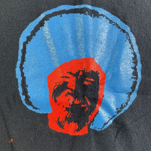 Bob Ross Shirt Mens Medium Black Red Blue Graphic Art Tee America Retro Classic - Picture 3 of 7